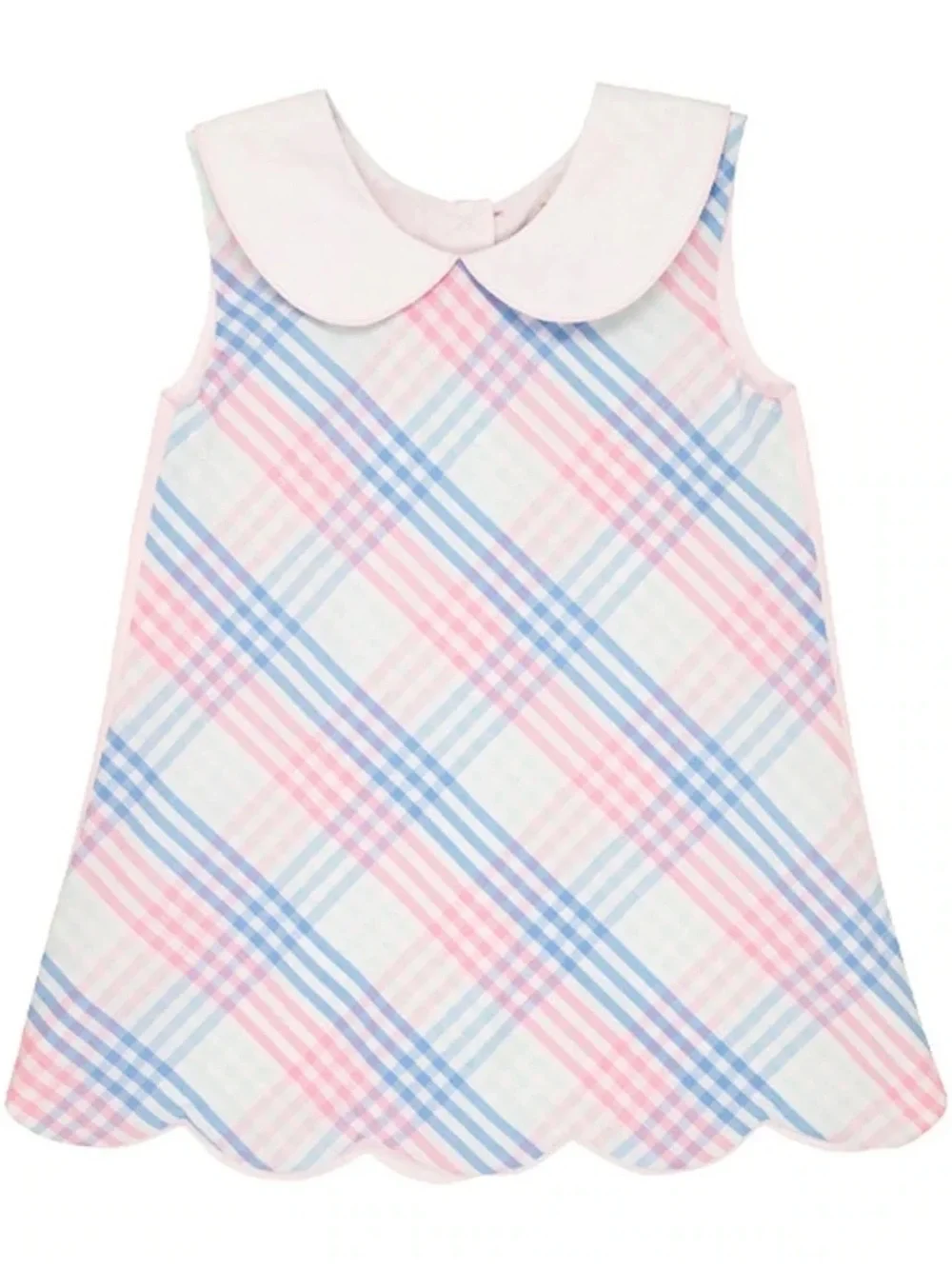 NWT TBBC luannes lunch dress in spring party plaid/palm beach pink size 5